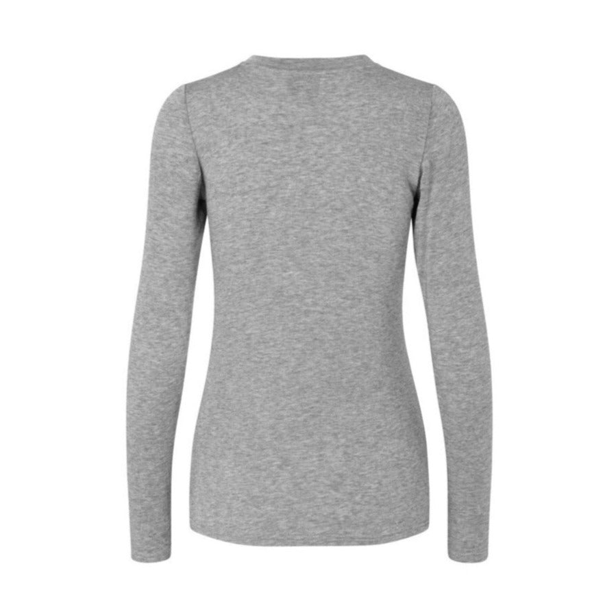 Matima O-neck langærmet t-shirt - Grey Melange